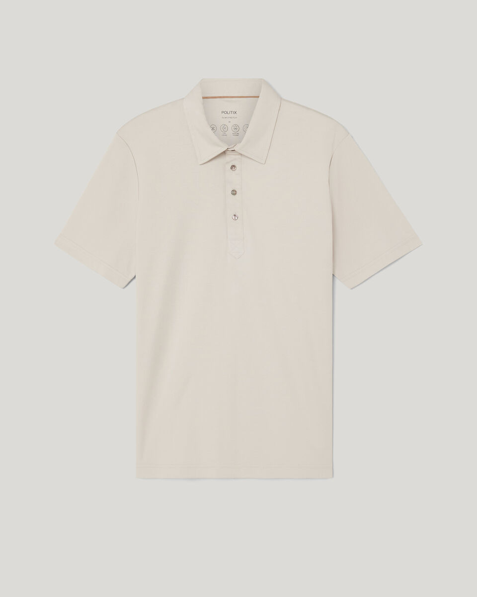 Travel Short Sleeve Polo, Neutral, hi-res
